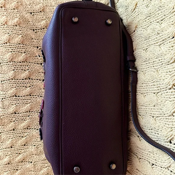 Coach Primrose Satchel In Willow Floral Oxblood Multi Color Flower - Picture 12 of 16